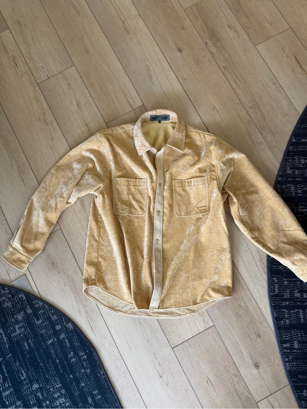Kith Chenille Apollo Shirt color sharp yellow size Large
